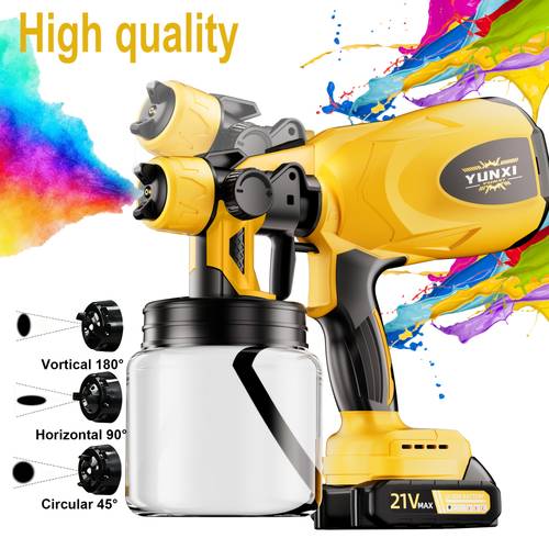 wireless spray gun with nozzle rechargeable battery capacity 16 91 ounces suitable for indoor outdoor walls wood cars decks furniture including multiple adjustable spray and home decoration gift mothers day gift