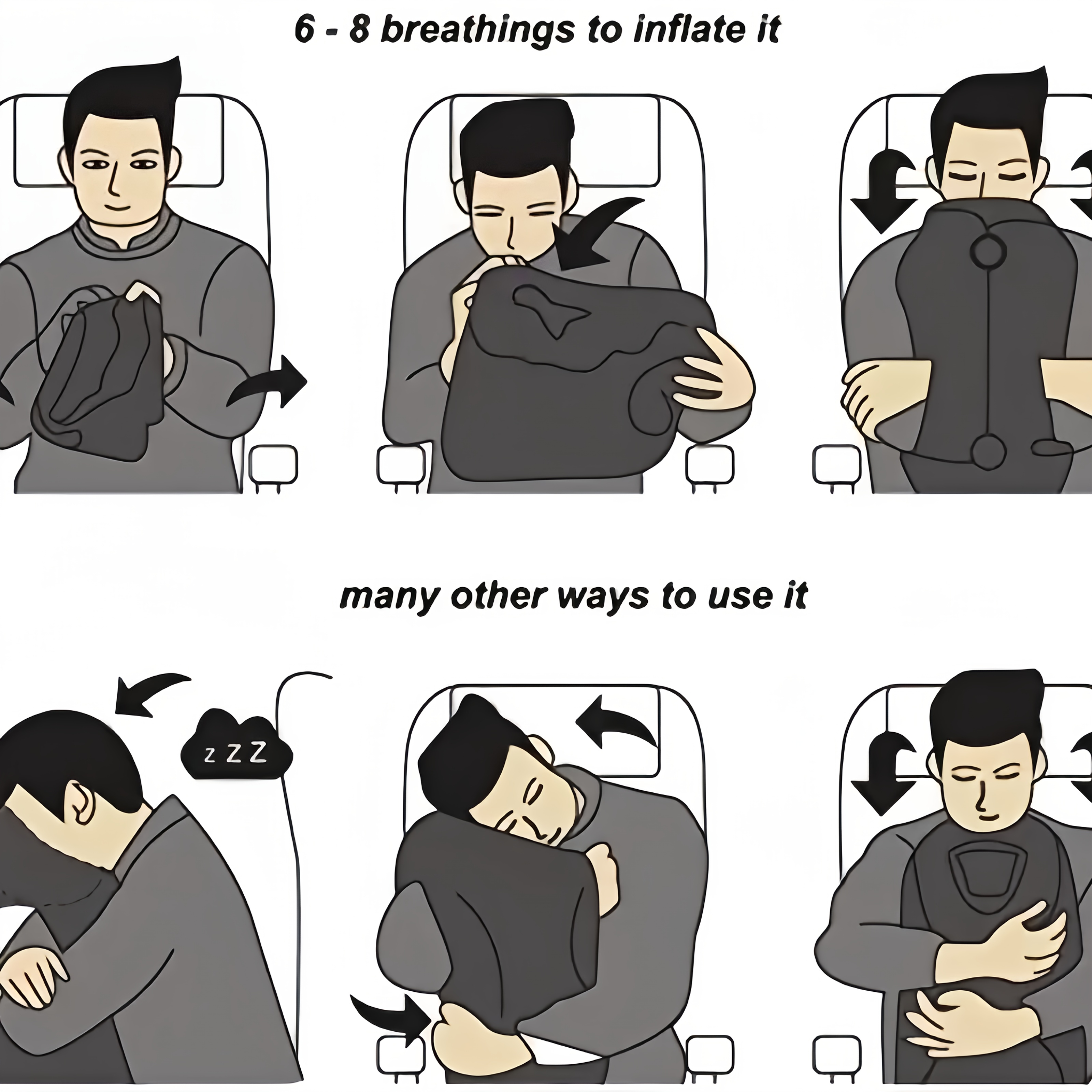 1 Inflatable Travel Pillow - Portable Ergonomic Neck and Head Support with Milk Velvet Cover, Suitable for Airplane, Car, Office & Camping (Blue/Red), Durble Valve, Neck Pillow Inflatable, Airplane Accessory, Soft Cover, Compact Design, Lightweight Material, Durable Fabric, Adjustable Cushion, Business Trips, Frequent Travelers