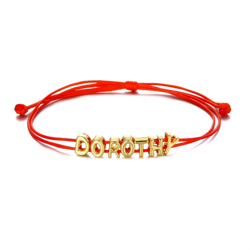 TEMU Customized 3d Letter Bubble Bracelet, Personalized Bubble Name Woven Bracelet, Initial Colorful String Bracelet, Christmas Valentine's Day Gift