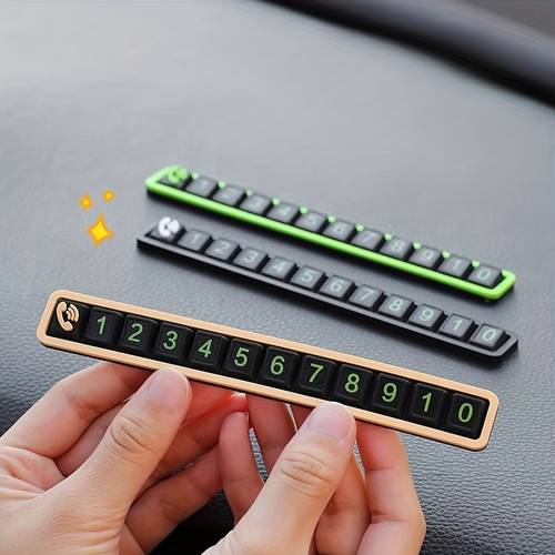 temporary parking number plate car accessory for moving vehicles with an 11 digit phone number
