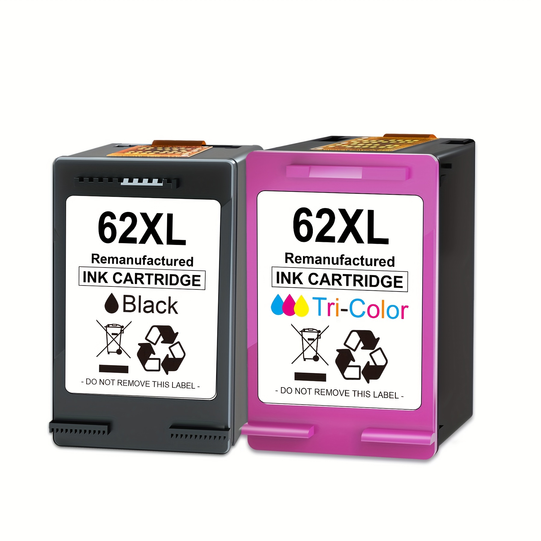 Image of 2 Packs 62xl 62 Xl Multipack Printer Cartridges Compatible For 62 Printer Cartridges For 5540 5544 5545 5548 5640 5646 7640 200 5740 5742 5744 Printer (1 Black+1 Colour)