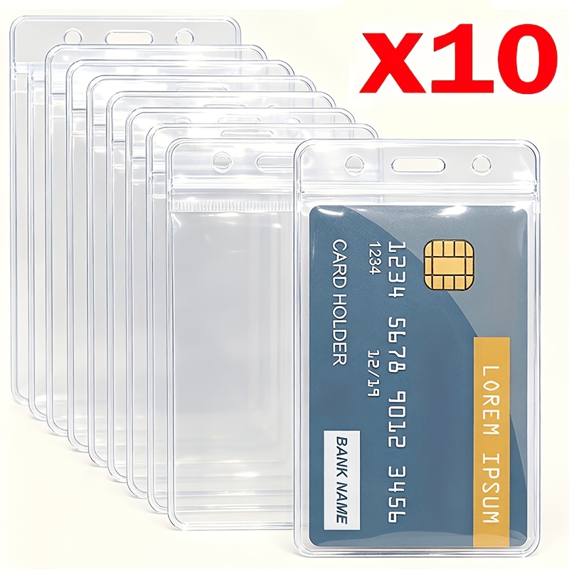 TEMU 10uds/20uds Protectores de Tarjetas Transparentes Impermeables Diseñados Específicamente para Mujeres, Protectores de Plástico para Tarjetas de