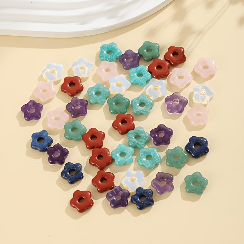 5pcs Crystal Multicolor Flower-Shaped Jewelry Additions