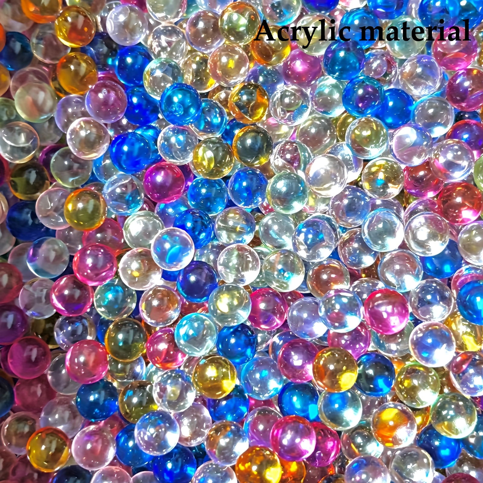 E-shop 200 Transparente Acrylperlen, Geeignet als Vasenfüller, für DIY-Bastelarbeiten Heimdekoration – 8mm Klare Kugeln, Aquarium-Dekorationen,