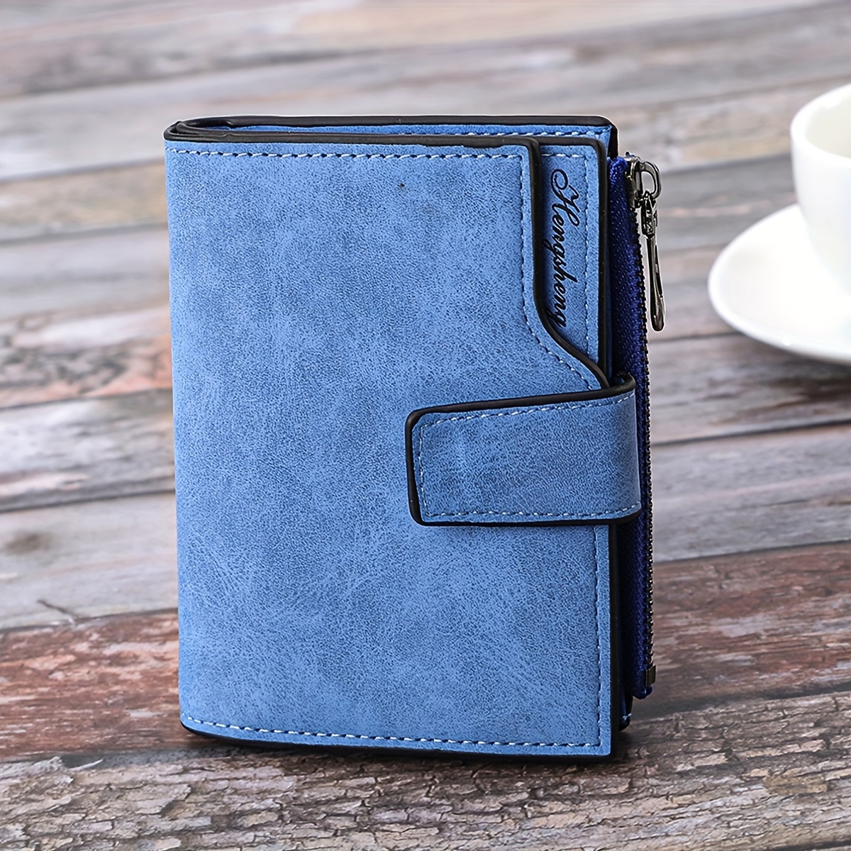 Image of Wallet Women's Short Korean Frosted Multi-card Slot Zipper Purse Lightweight Retro Fashion Women'