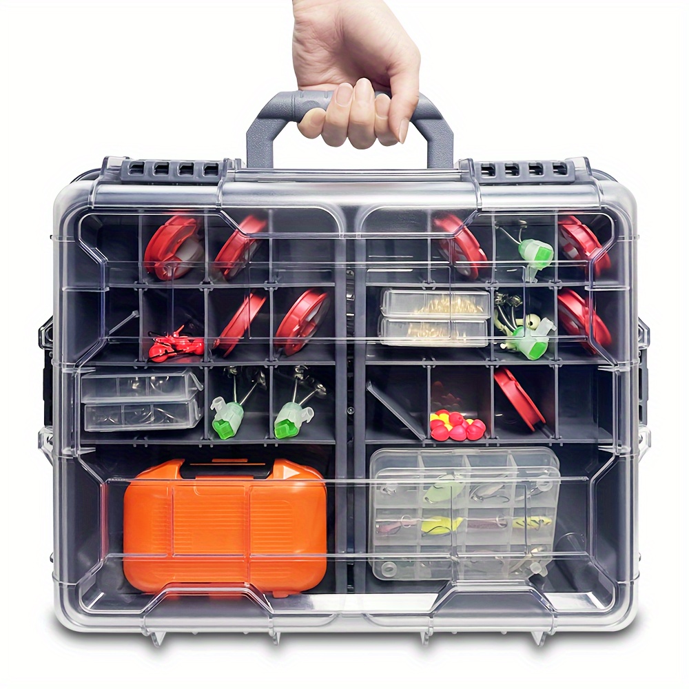 Tool Box 4 Layers Drawer Plastic Tool Box Large Fishing Box Screw Parts Storage  Box Lures Tray Accessories Organizers Portable Handle Tool Case :  : Tools & Home Improvement