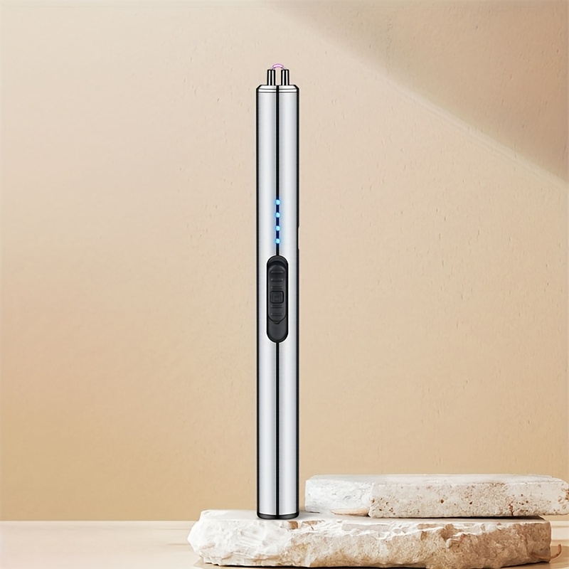 TEMU Usb Charged Flameless Electronic Ignition - Windproof Portable Lighter, Suitable For Candles, Stoves, Camping, Barbecues, Kitchens - Safe For