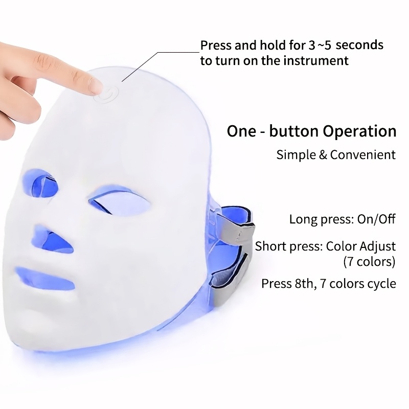 60pcs Pearl LED Face Mask Beauty Device, 7-in-1