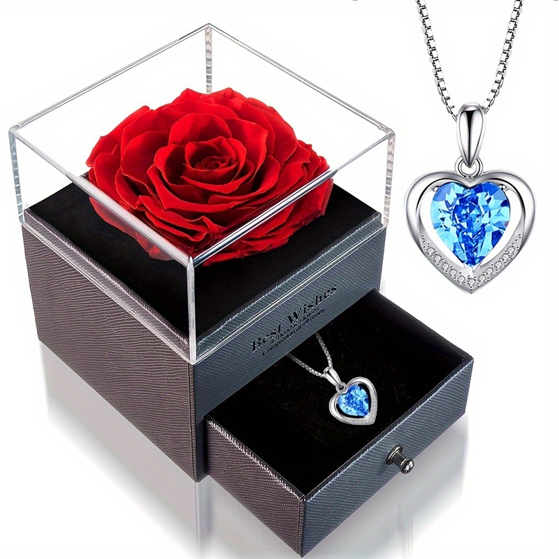 

Pendant Necklace - Anniversaries & Birthdays - Gift Box And Card To Mom, Wife, Or Girlfriend