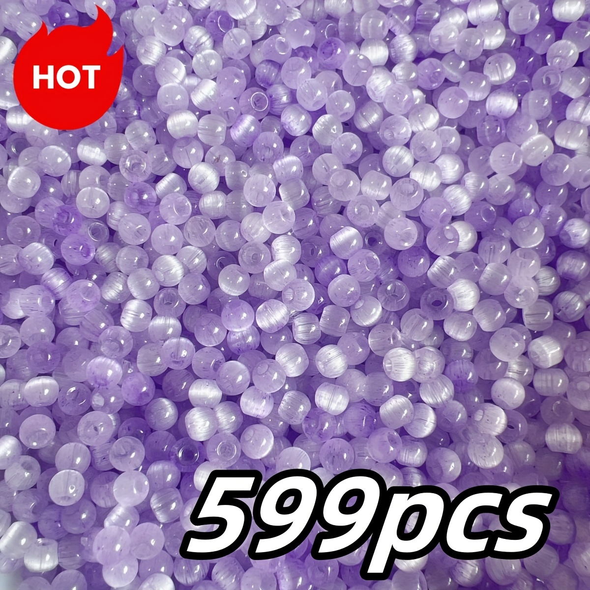 TEMU 599pcs 4mm Random Mixed Colors Multi-colored Straight Hole Glass Beads For Jewelry Making - Vibrant Mixed Colors, Handmade Fashion Additions And