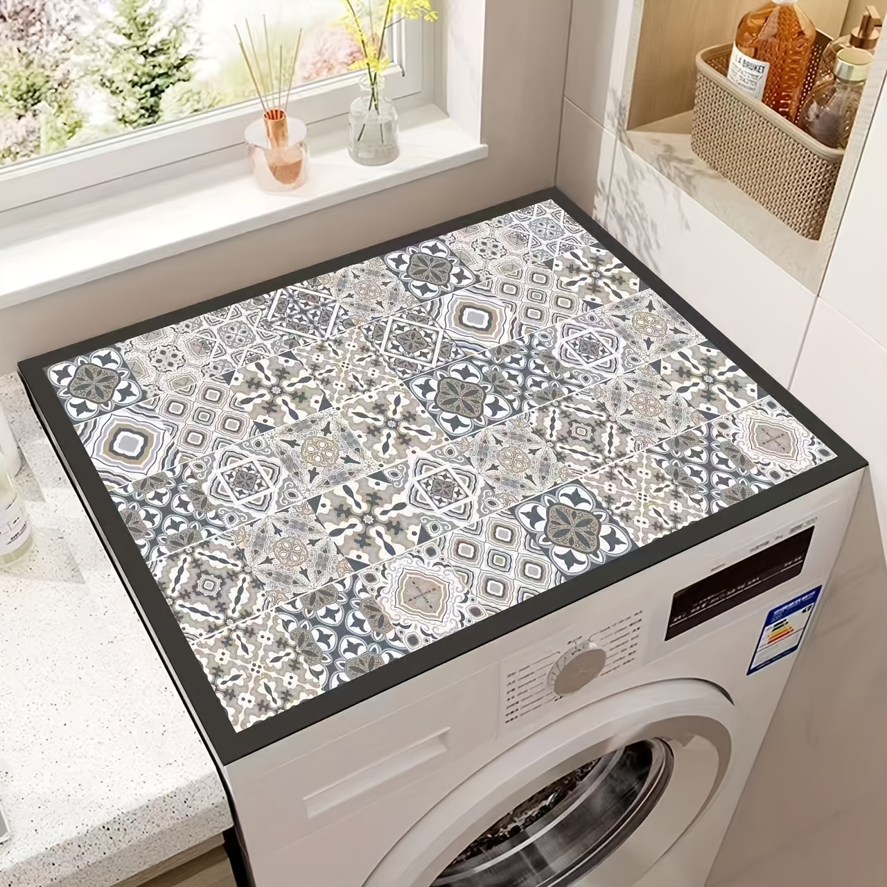 TEMU Housse de machine à laver 23,62 x 19,69 pouces - Durable, convient à la décoration de cuisine ou de buanderie