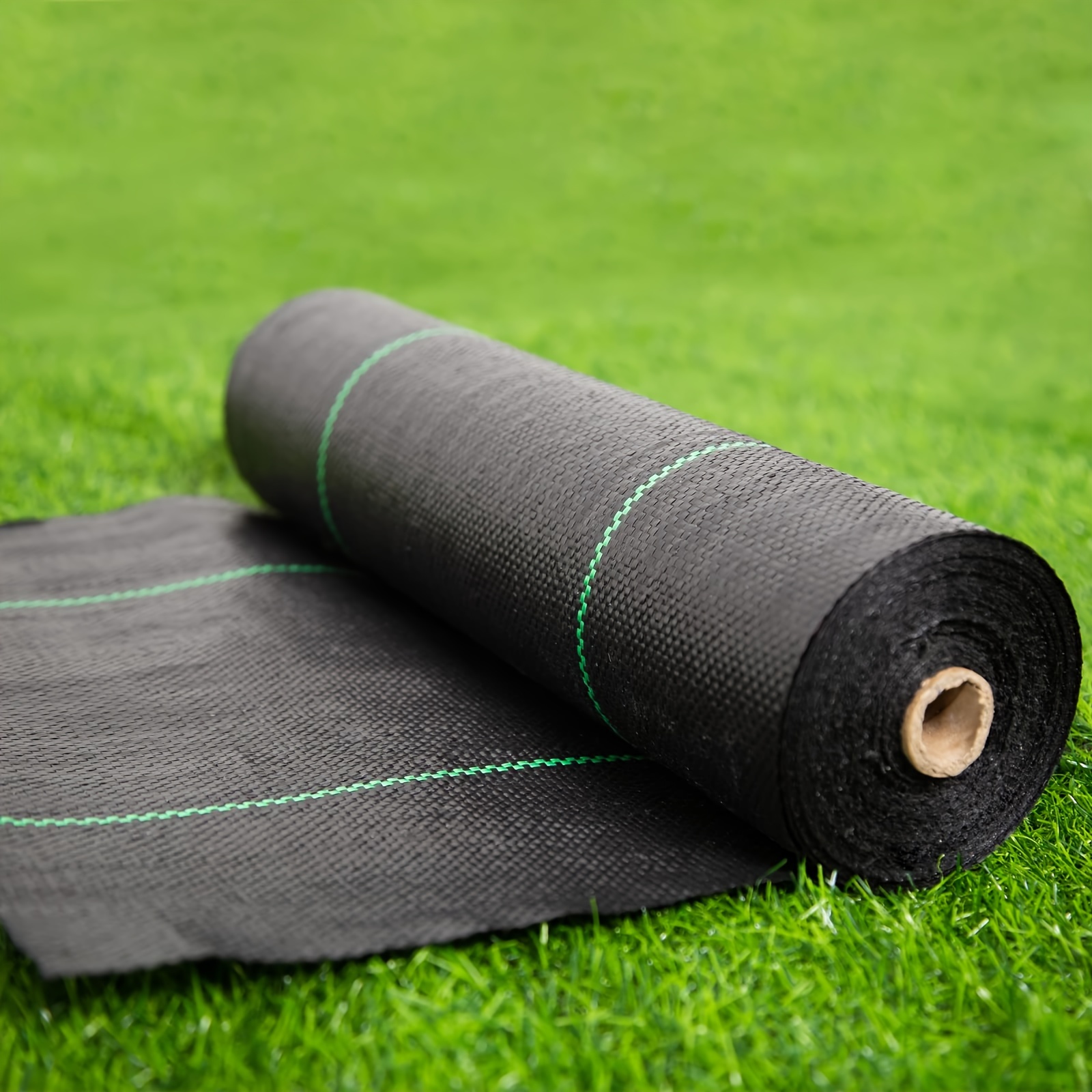 

Extra Thick Breathable Barrier Fabric - Large Size, Black Pp Material For Garden & Lawn Care