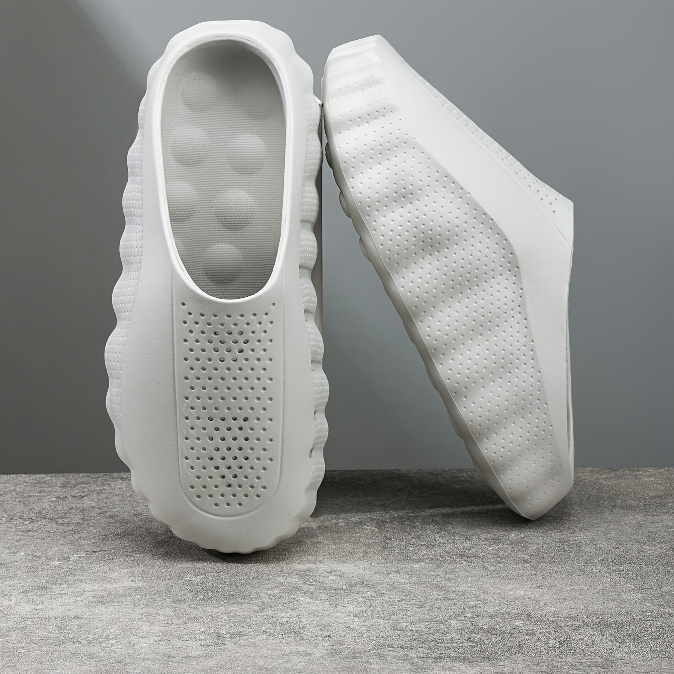 MIND001 Men's Soft Couple's Pre-Game Recovery Foot Massage Sports Slippers Outdoor Slip-On Shoes