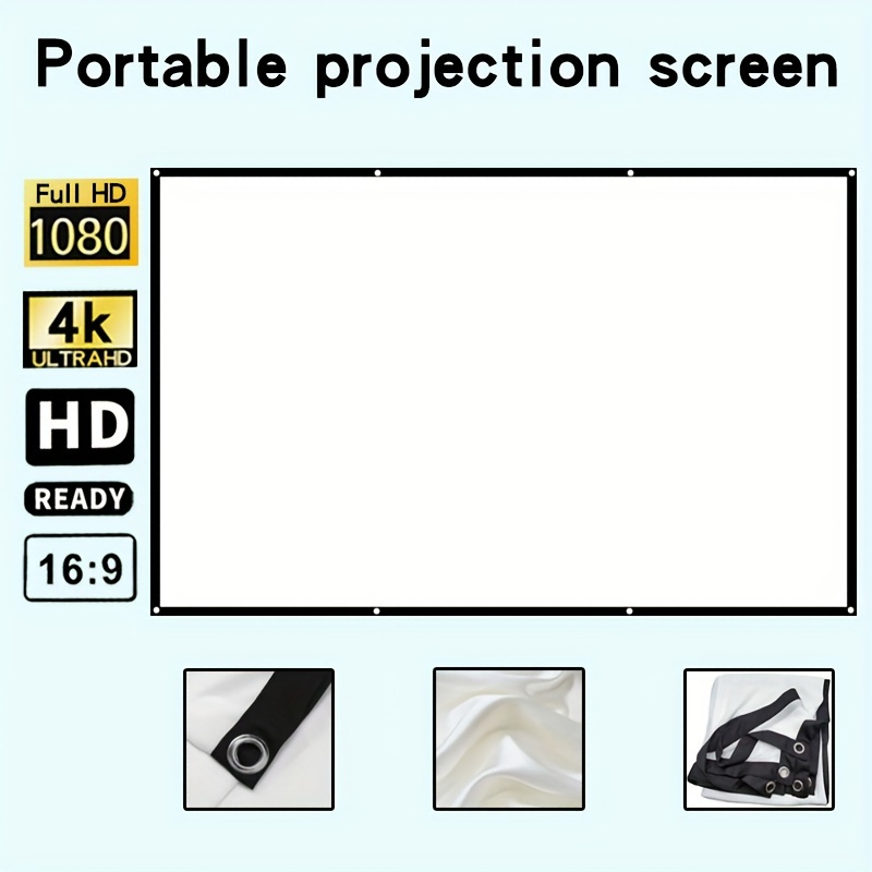 

Support Letter Double-sided Projection Screen 9:1 , Foldable Soft Screen, Manual Home , 2023 Model Year, High- Without Punching For Outdoor, Office, Bedroom, Living Room, Home Theater