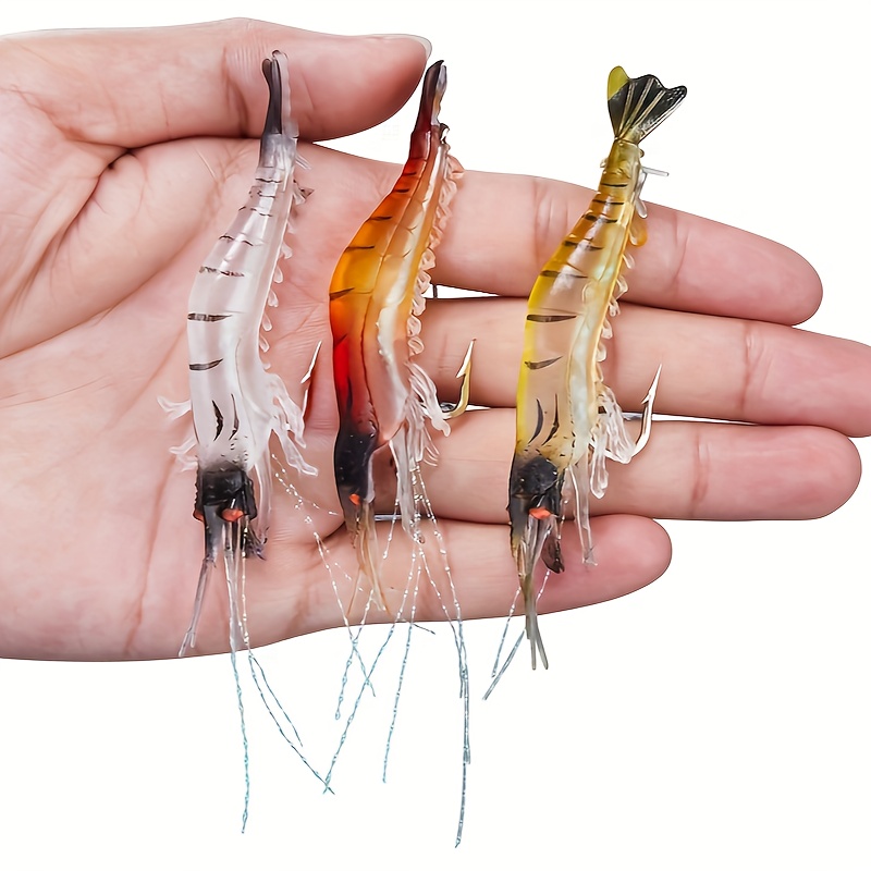 1pc Artificial Silicone Soft Shrimp, Bionic Fishing Bait With Hook, Fishing  Accessories