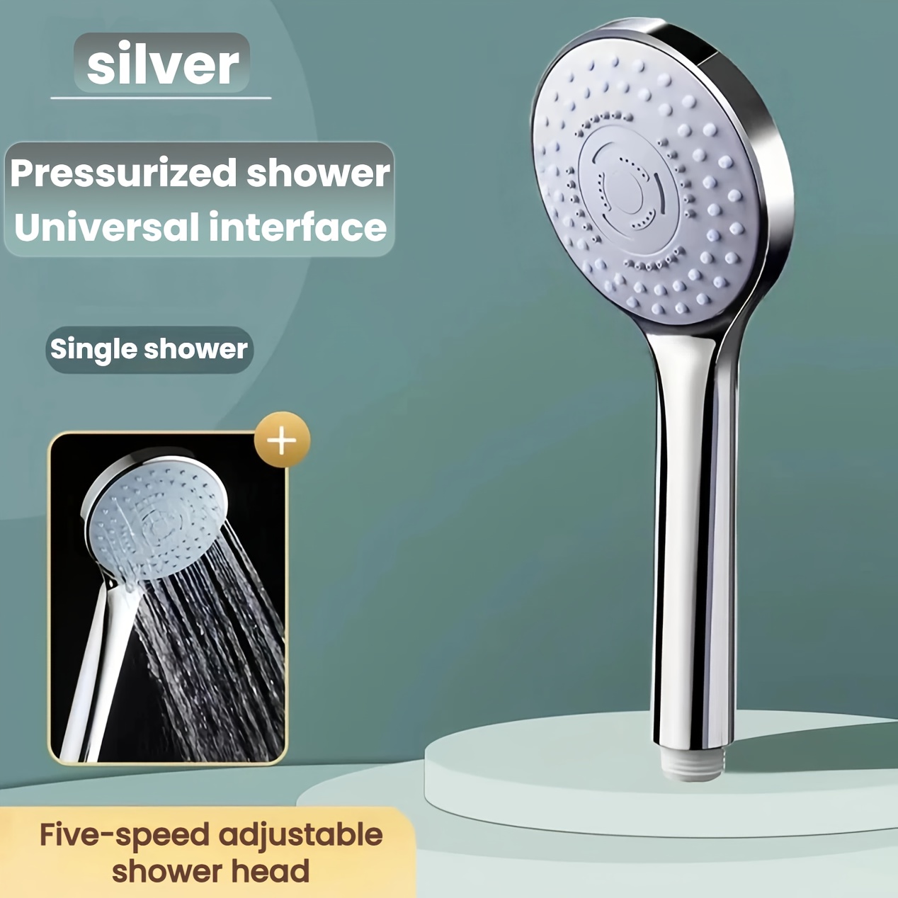 ABS Material Showerhead with Air Pressurized Water Outlet