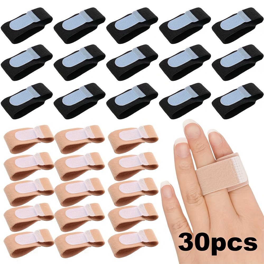 30pcs Dual-tone Finger , Adjustable Fixing Straps, Portable And Easy, Suitable For Fingers, Toes, Overlapping Toes, Hand Wash