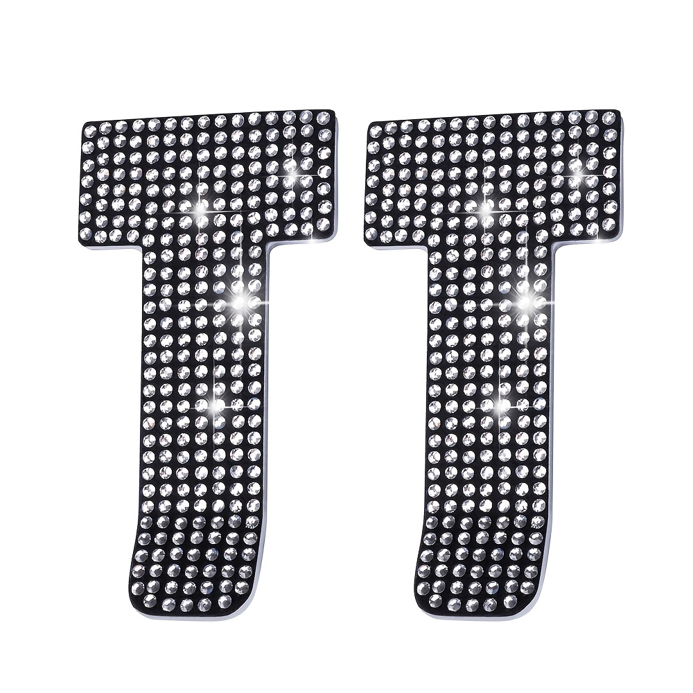 2pcs Car Rhinestone Sparkling Parking Ticket Holder - Shimmering Car Card Bill Holder - Windshield Ticket Organizer