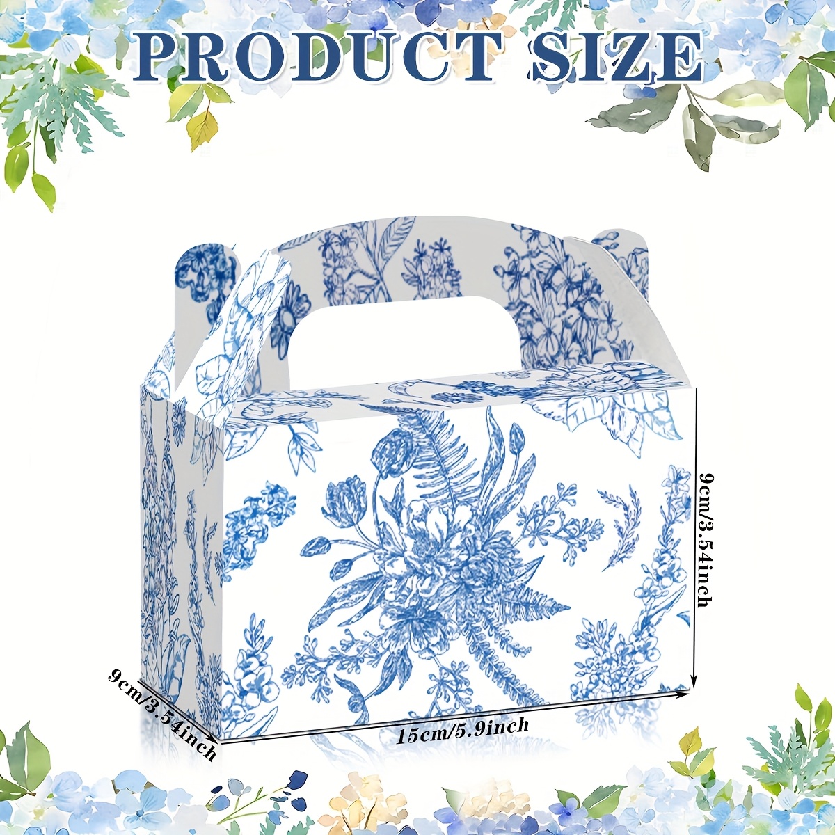 Exquisite Blue and White Floral Gift Boxes, 8/12/16/24pcs