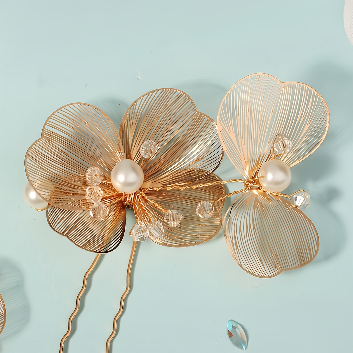 2pcs Bridal Wedding Headpiece Hair Accessories Clips