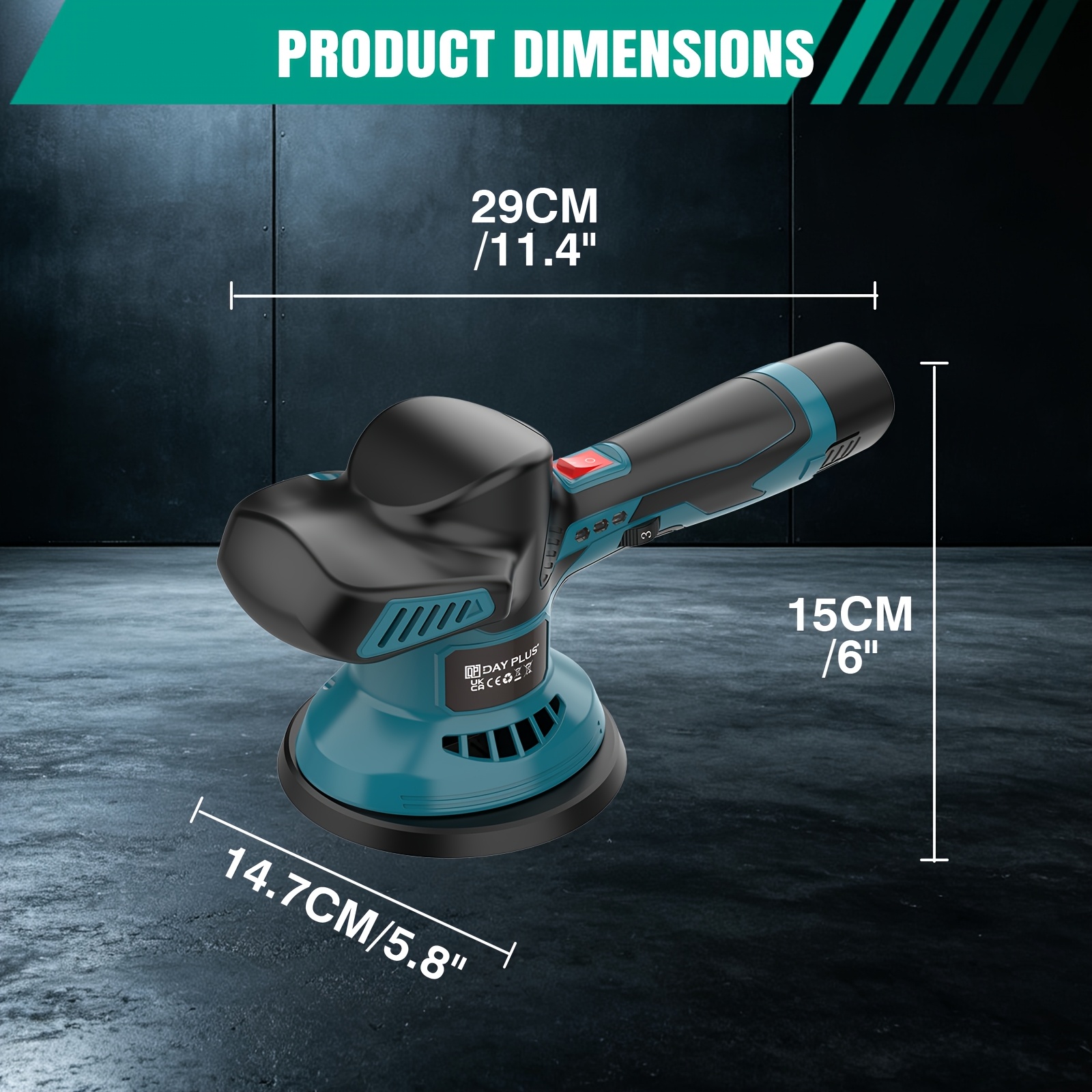 200W Brushless Cordless Buffer Polisher with 6 Variable Speeds