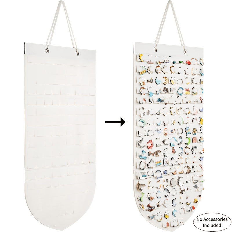 TEMU Organisateur de rangement mural pour broches à épingle à suspendre, porte-badge de revers en émail, bannière murale vierge unie pour collection