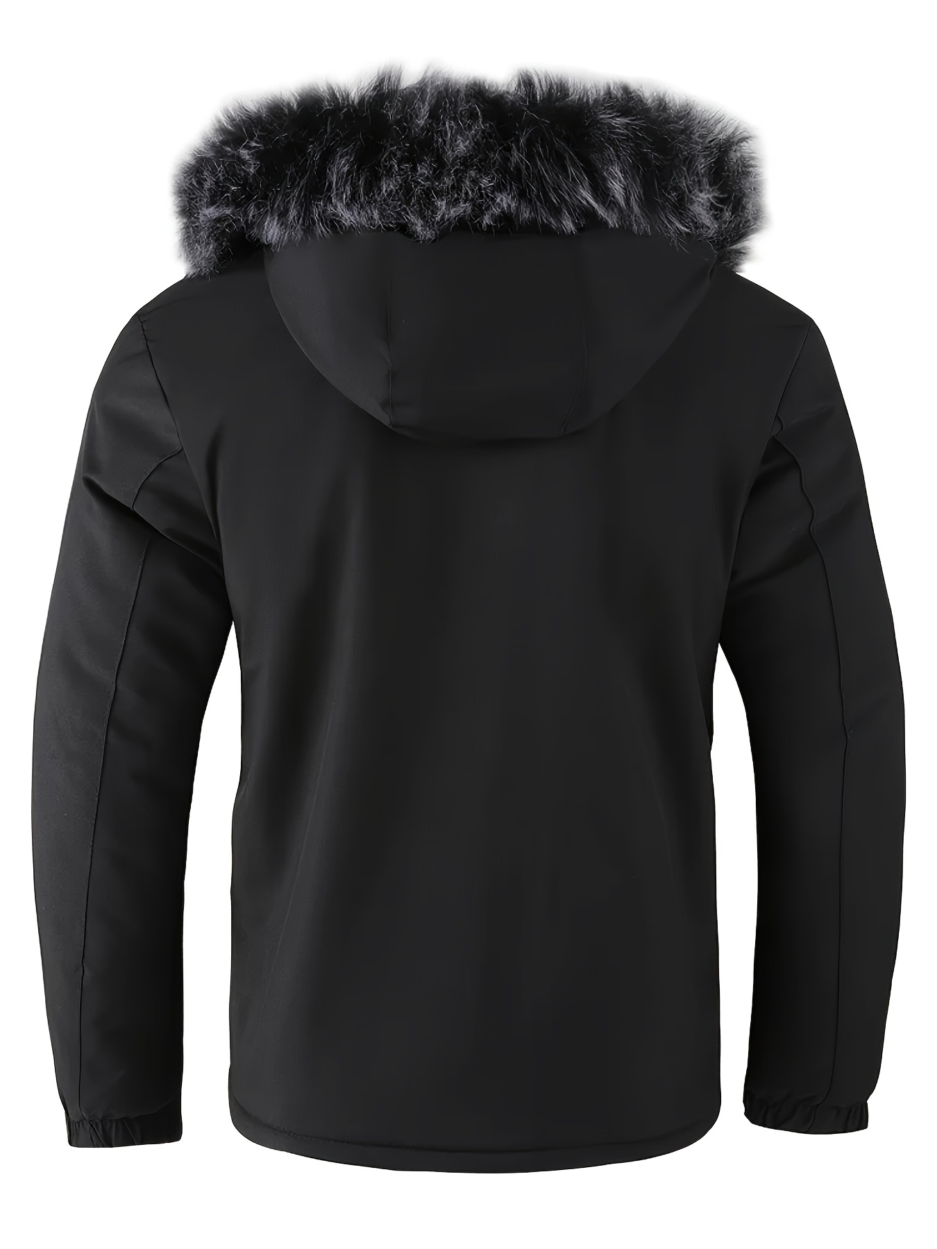 Men's Stylish Thickened Windproof Jacket with Large Pockets