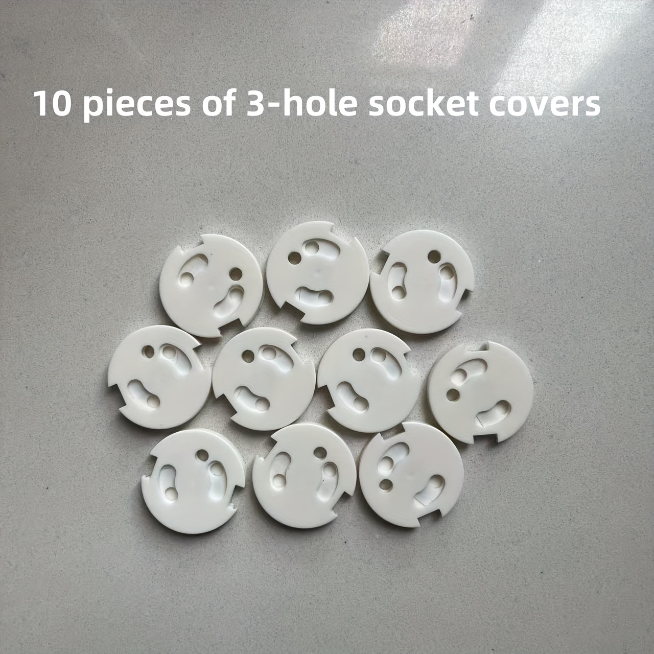 TEMU Confezione da 10/5 pz Copriprese di Autoripristinanti Adatti per Casa e Ufficio, Tappi per Spine Adesivi Stacca e Attacca con Design a 3 ,