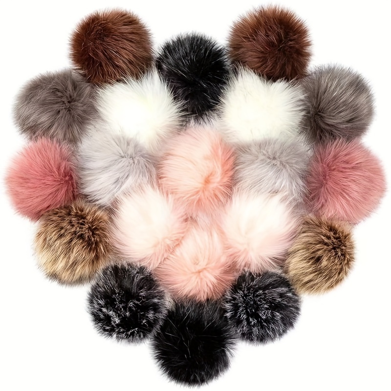 

[ ] 1pc Fluffy Fur Pom-pom - Detachable Diy Accessory For , Shoes, Scarves, Gloves, & Keychains