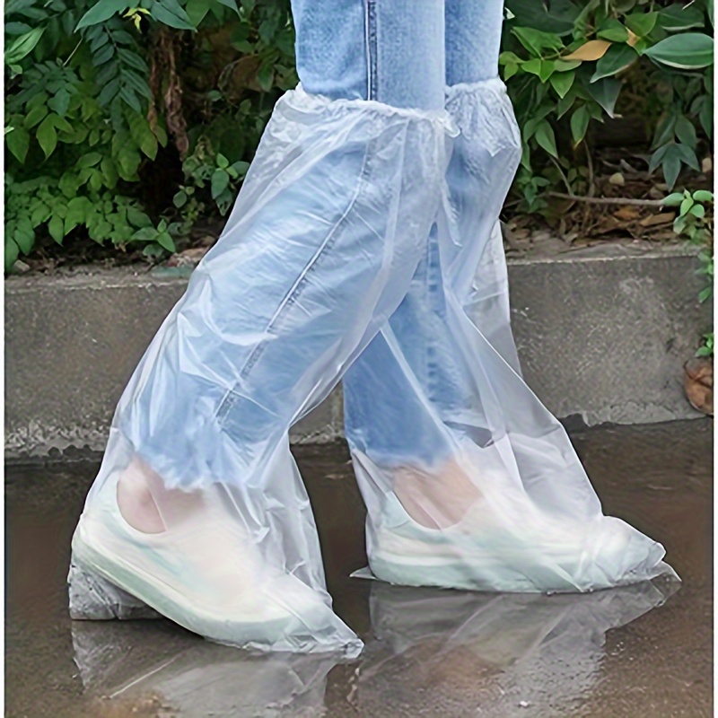

10pairs Disposable Thickened Extended Waterproof Shoe Covers For Men And Women
