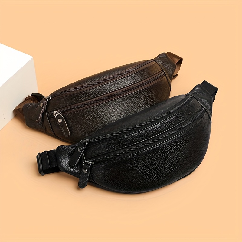 Soft PU Waist Pack Chest Bag Men