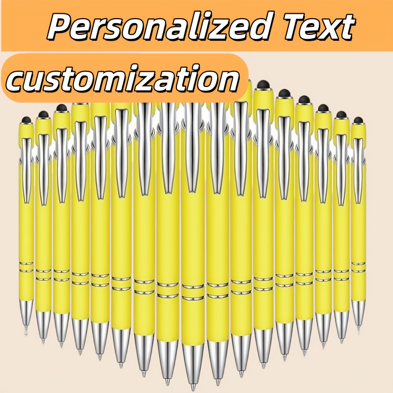 Customizable Multicolored Metal Ballpoint Pens Set, Durable