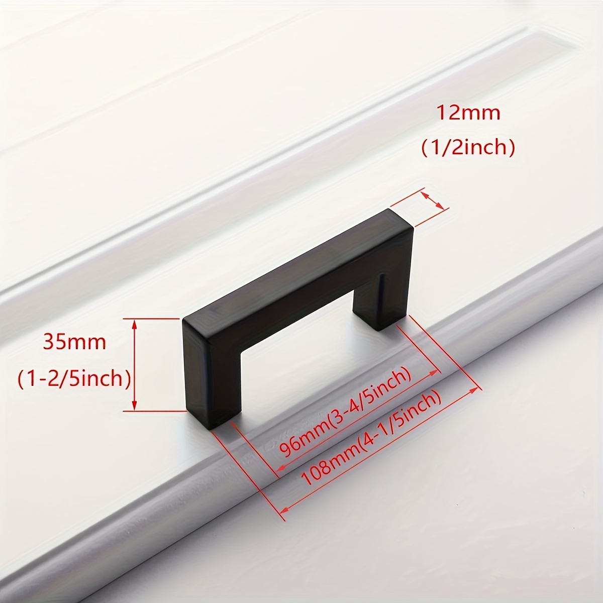 TEMU 4 Poignées Carrées en Acier Inoxydable pour Portes de Placard et , Poignées Tubulaires Carrées pour Caves à Vin et Tiroirs