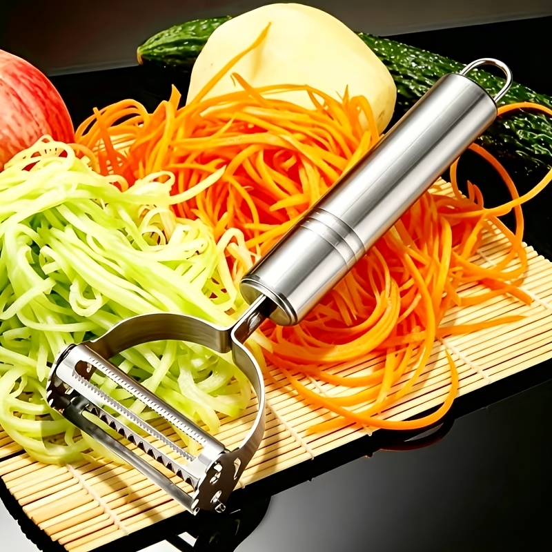 *. Multifunktionaler Gemüse- & Obstschneider & -reibler aus Edelstahl – Manuelle Küchenmaschine für Karotten, Gurken, Äpfel, Kartoffeln – Unverzichtbares Küchenutensil für Thanksgiving & Weihnachten,