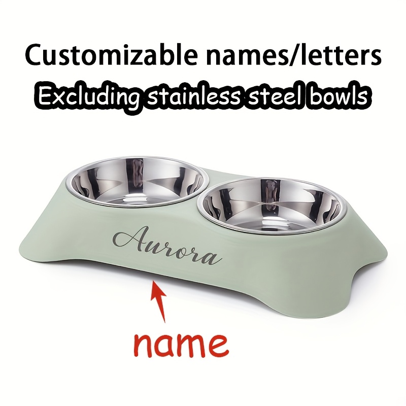Customized Personalized Dual-Use Pet Bowl for Eating and Drinking, Neck-Protecting Feeding Dish Suitable for Cats, Dogs, and Other Pets