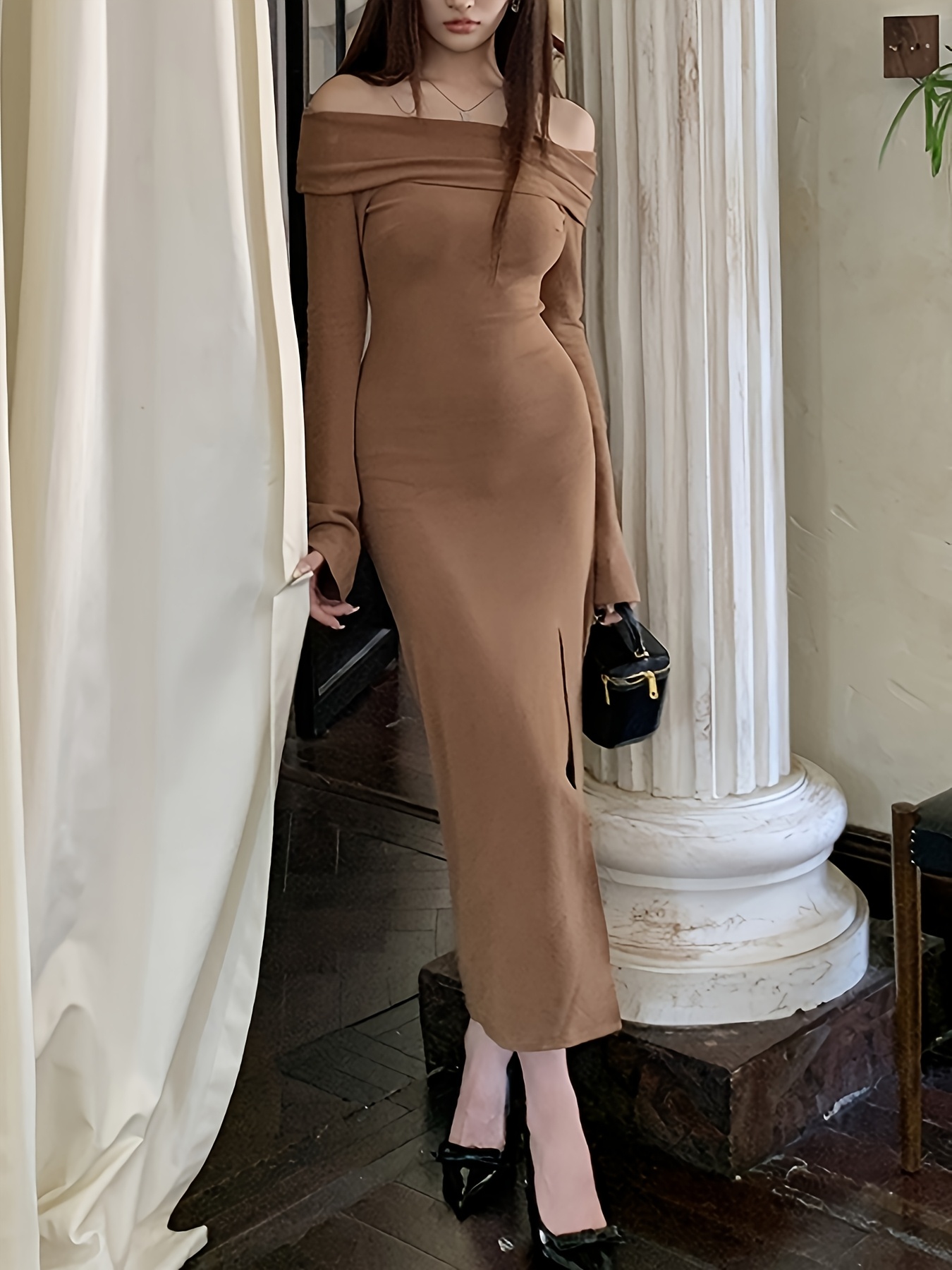 women shoulder shoulder long sleeve mermaid grapevine - Temu Kuwait