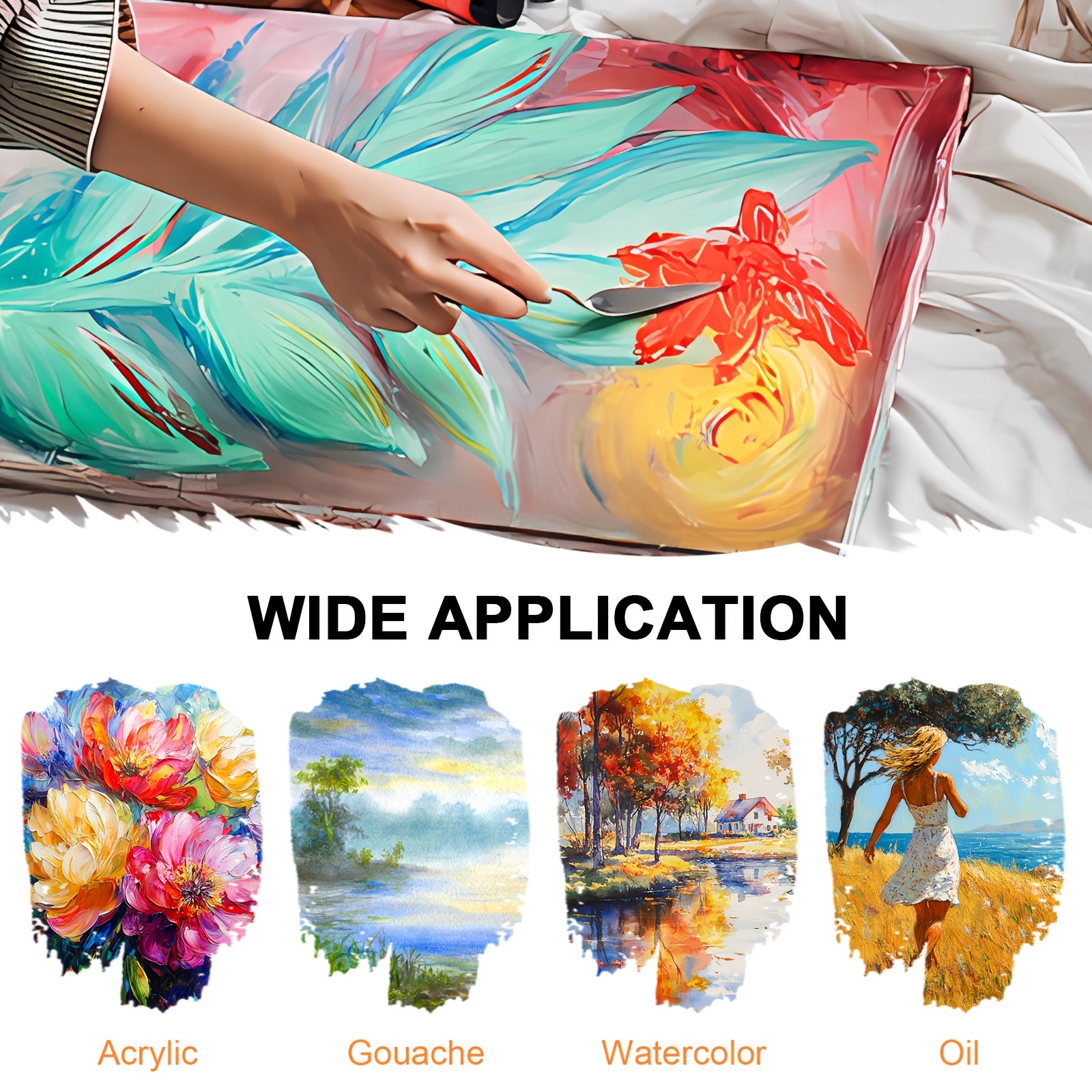 36pcs Professional Paint Brush Set with Cloth Roll for Artists