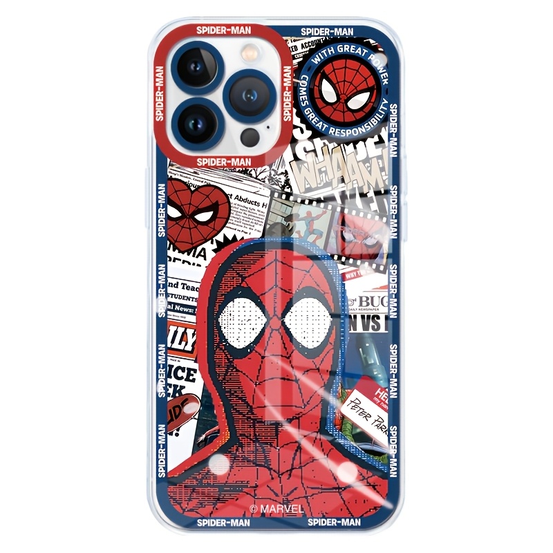 phone case spider ultra thin transparent black soft case anti scratch painted lens full protection anti drop   high end phone case suitable for   iphone17  17e air 16plus 15 14 13 12 11 xr