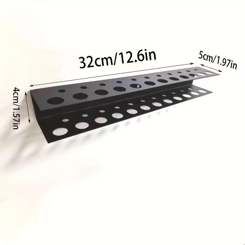 Image of Screwdriver Holder Wall Mount With 23 Holes, 12.6 Inches (. 32.0cm) Long, Heavy-duty Manual Tool Organizer For Garage Workshop Shed (screwdrivers Not Included), Utility Shelves