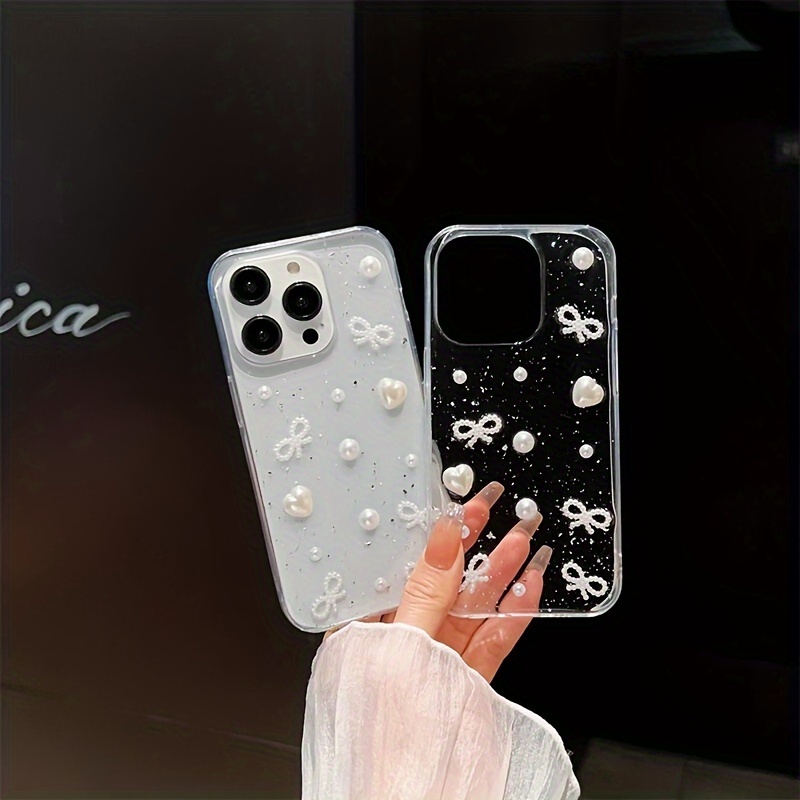 

Thin Style High-end Niche Creative Transparent Silicone Butterfly Bow Love New Simple Mobile Phone Case Suitable For Iphone 15. 14 13 12 11 7plus 8