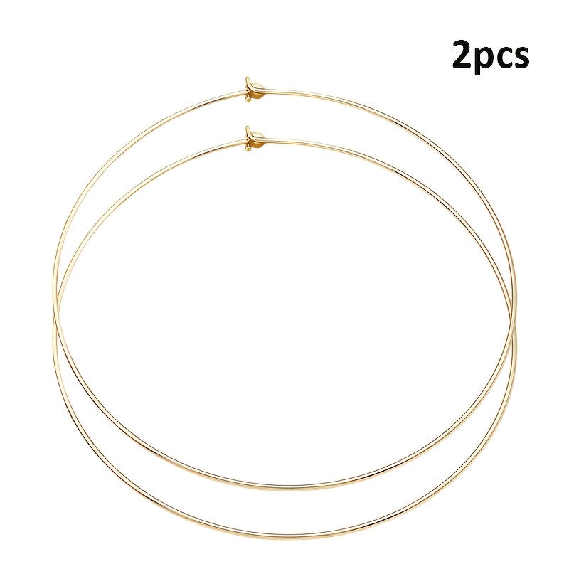 2pcs Wire Wrap Collars Necklaces Metal Plain Chocers Collar Necklace Open Choker Necklaces For Women Open Choker Necklace Gifts