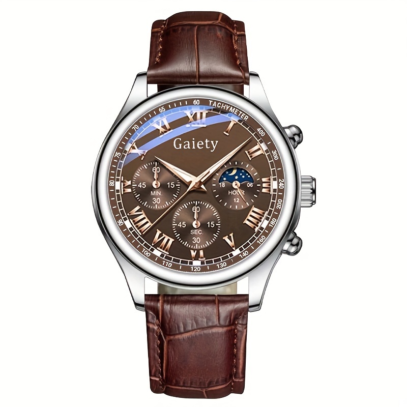 GAIETY Premium Men'S Stylish Belt Luxury Quartz Watch for Business, Students, And Sports