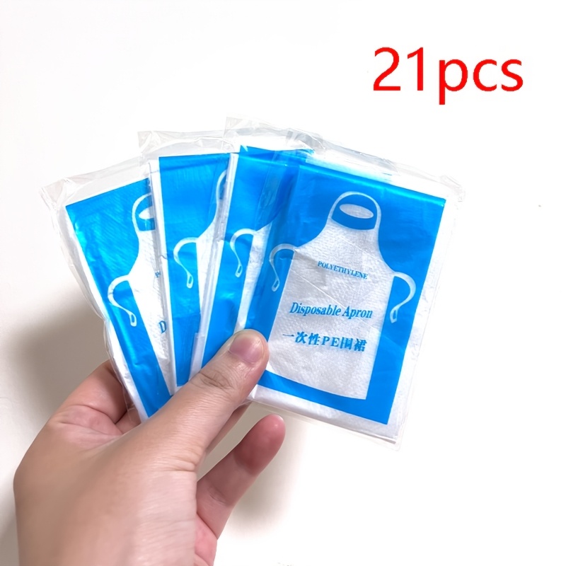 TEMU Disposable Transparent Plastic Aprons Suitable For Adults - Bib Apron With Full Coverage For,,, Crafting, Bbq, Parties - Hygienic Apron For, &