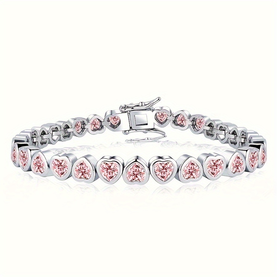 Romantic Pink Heart Bracelet - Perfect Holiday Gift