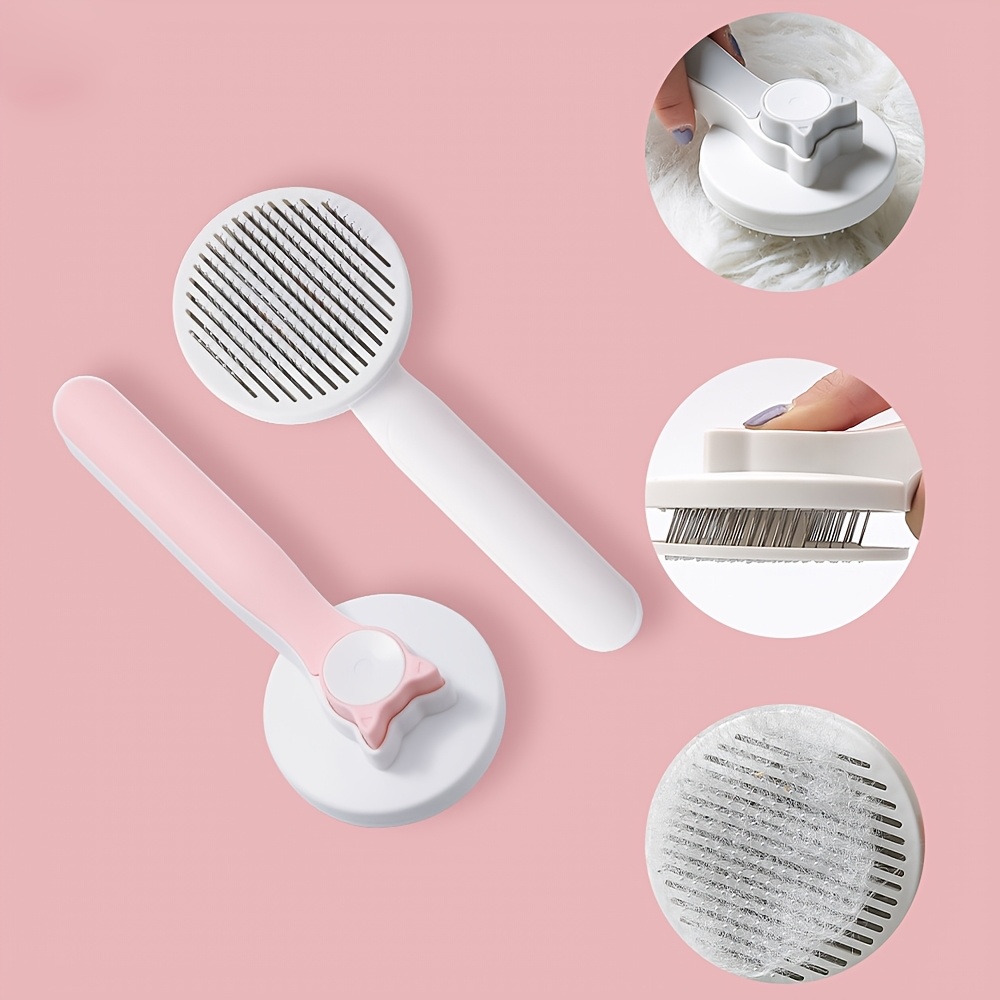 a versatile pet grooming tool this self cleaning fine toothed comb   eliminates   and loose fur made from sturdy abs material its portable and   everyday use on  