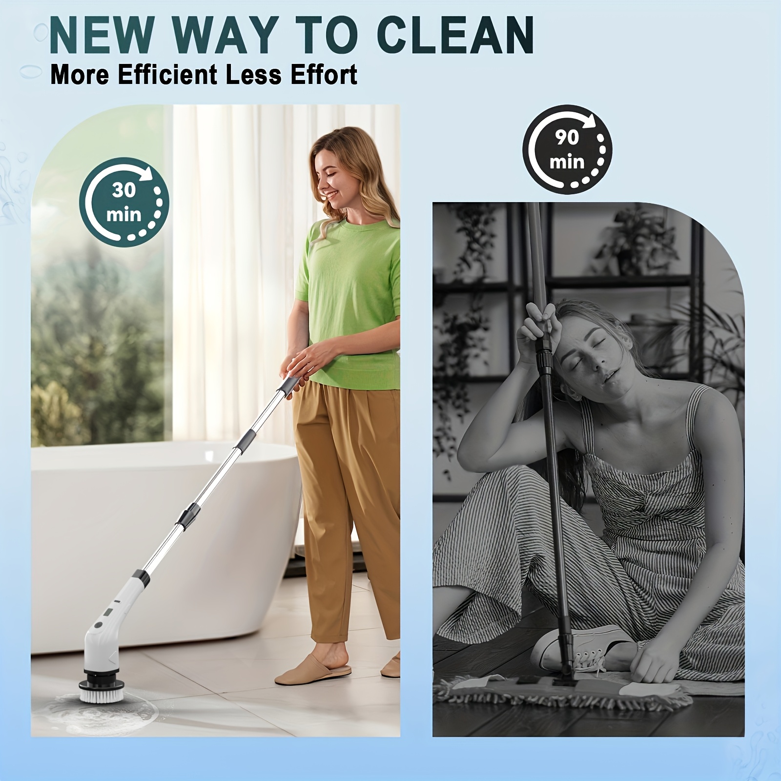 Electric cleaning brush - product view