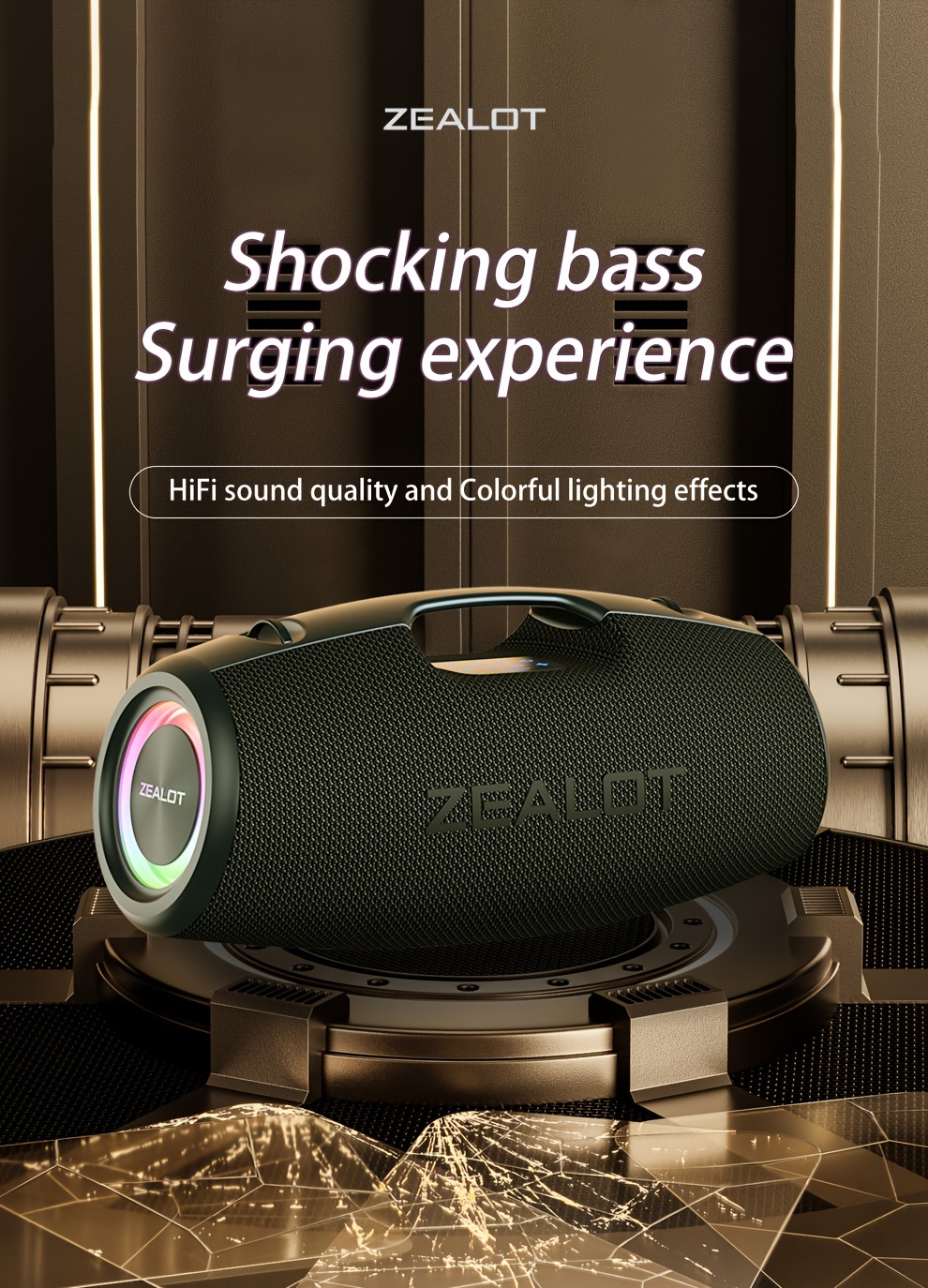   s78 wireless speakers dsp technology   dual pairing long     playtime loud stereo     charging cable and aux cable connect with mobile phone tablet tv for halloween Product details 0