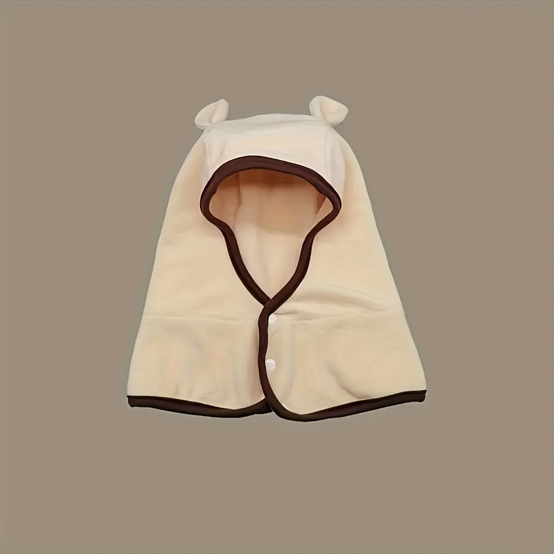 1pc kids knitted hat with scarf thick warm soft winter balaclava for boys and girls   months ear flap design hand washable durable childrens accessory for outdoor play walking travel and riding Product details 5