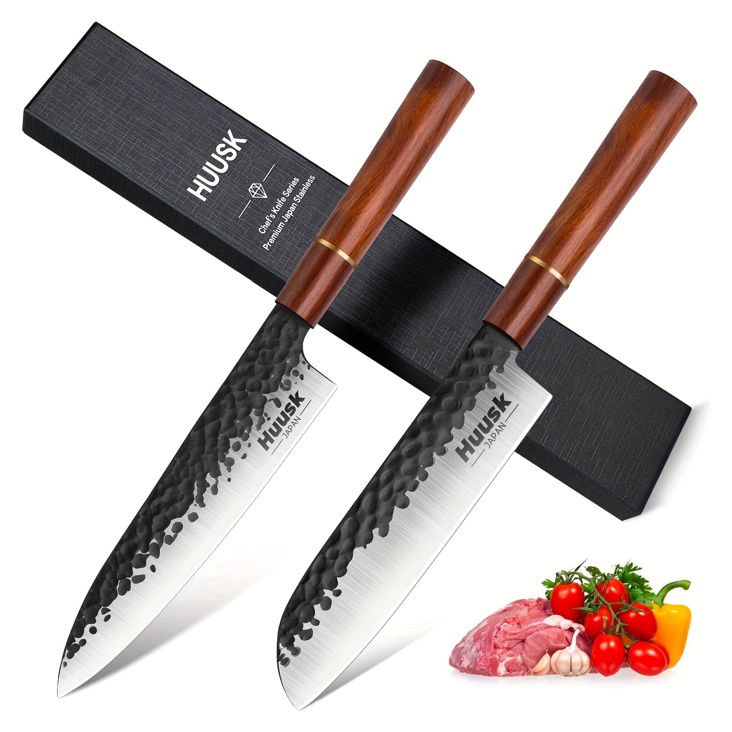 

Huusk Japan Chef Knife Set (2pcs), 8 Inch Knife Knife And 7 Inch