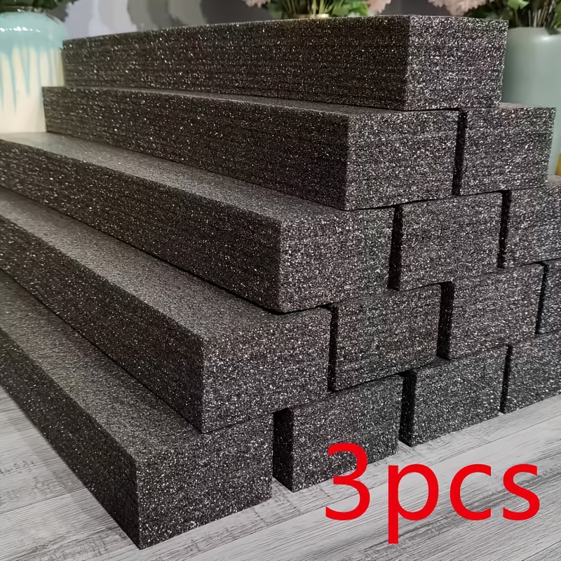 TEMU 3pcs Floral Foam Bricks Foam Floral Materials, High-density , Black And White 2 Sizes Optional, Trimmable Reusable Floral Foam, Foam Pad Making,